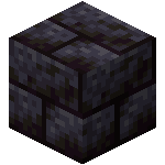 Double dalles de briques de roche noire polie<br>