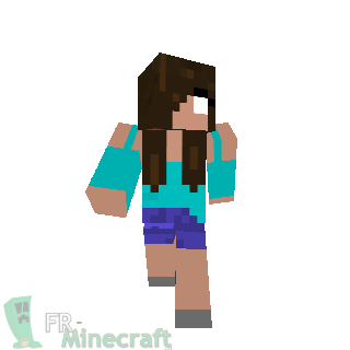 Herobrine girl Minecraft Skin