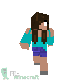 Herobrine Girl  Minecraft Skin