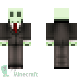 Aperçu de la skin Minecraft Squelette en costume