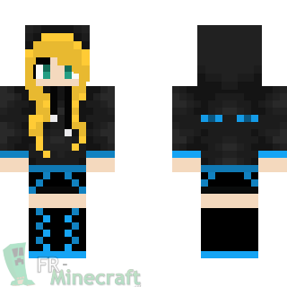 Aperçu de la skin Minecraft Fille pull Enderman