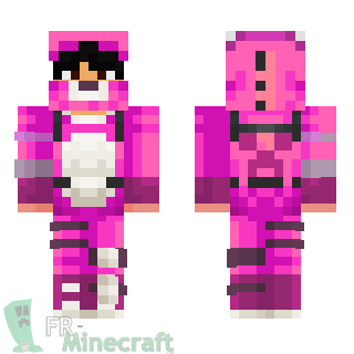 Aperçu de la skin Minecraft Garçon costume rose