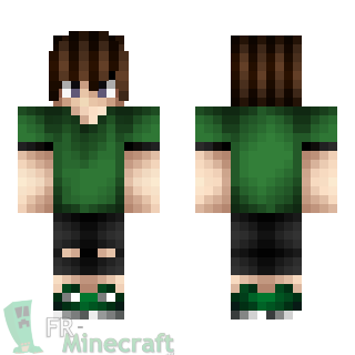 Aperçu de la skin Minecraft Garçon T-shirt vert