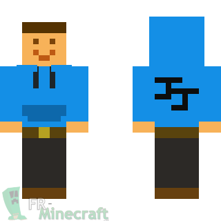 Aperçu de la skin Minecraft Garçon en sweat bleu