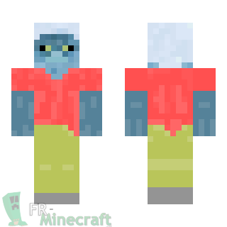 Aperçu de la skin Minecraft Steve négatif