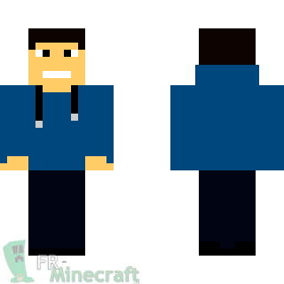 Aperçu de la skin Minecraft Garçon bleu