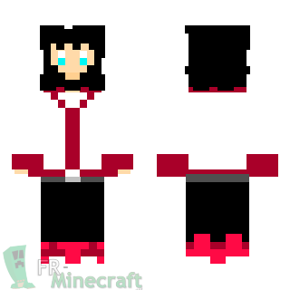 Aperçu de la skin Minecraft Garçon veste blanche et barbe noire