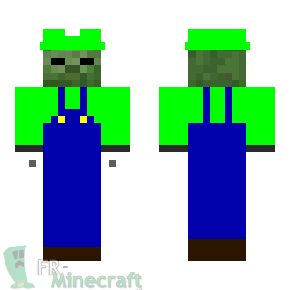Aperçu de la skin Minecraft Zombie Luigi