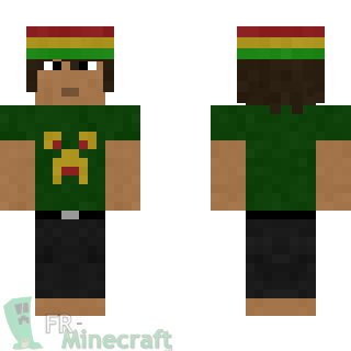 Aperçu de la skin Minecraft Rasta