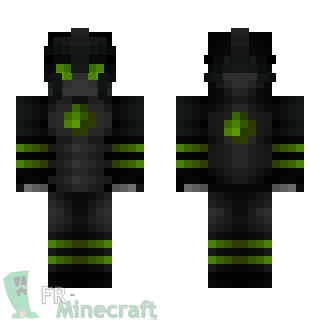 Aperçu de la skin Minecraft Robot noir / vert