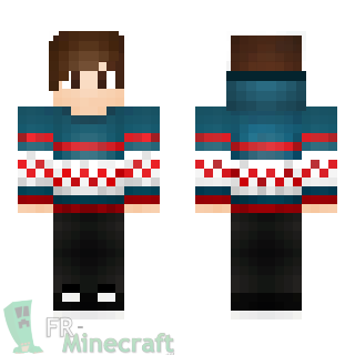 Aperçu de la skin Minecraft Enfant avec un pull