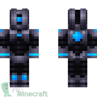 Aperçu de la skin Minecraft Robot bleu