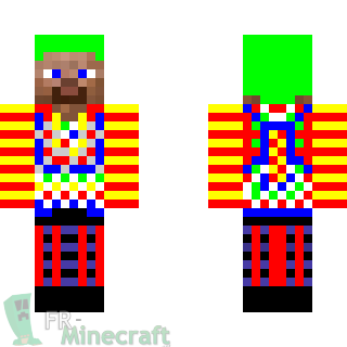 Aperçu de la skin Minecraft Steve clown