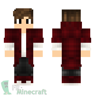 Aperçu de la skin Minecraft Garçon veste rouge