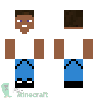 Aperçu de la skin Minecraft Garçon tee shirt blanc