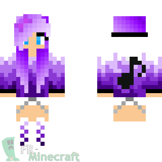 Aperçu de la skin Minecraft Fille en violet