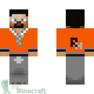 Aperçu de la skin Minecraft Steve Rockstar Games orange