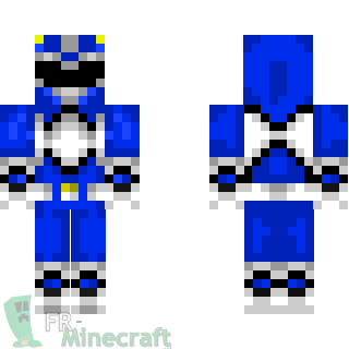 Aperçu de la skin Minecraft Power Ranger Bleu