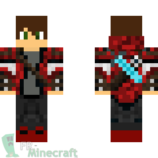 Aperçu de la skin Minecraft Chasseur Rouge