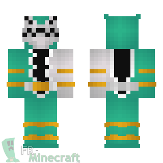 Aperçu de la skin Minecraft Dino fury vert - Power Rangers Dino Fury