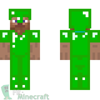 Aperçu de la skin Minecraft Steve en armure d'émeraude