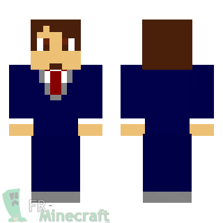 Aperçu de la skin Minecraft Garçon en costume bleu