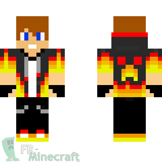 Aperçu de la skin Minecraft Homme de feu