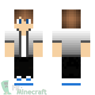 Aperçu de la skin Minecraft Garçon veste dégradé gris