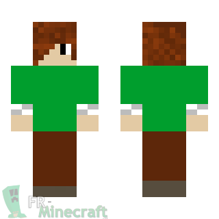 Aperçu de la skin Minecraft Garçon brun