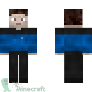 Aperçu de la skin Minecraft Star Treck - Uniforme bleu