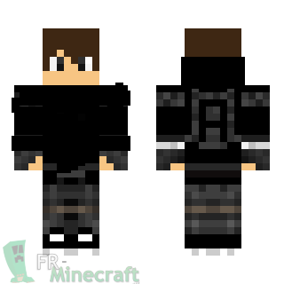 Aperçu de la skin Minecraft Garçon sweat noir