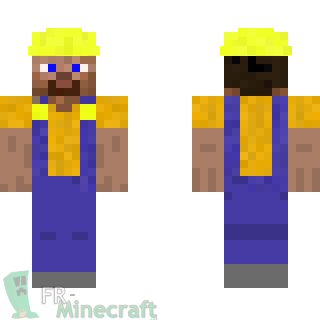 Aperçu de la skin Minecraft Steve constructeur
