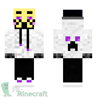 Aperçu de la skin Minecraft Enderman habillé avec un masque