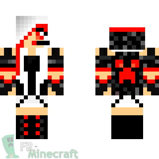 Aperçu de la skin Minecraft Fille rouge