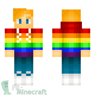 Aperçu de la skin Minecraft Rainbow guy