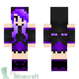 Aperçu de la skin Minecraft Fille pull Enderman