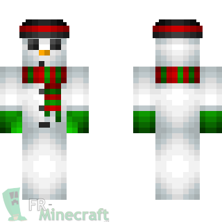 Aperçu de la skin Minecraft Bonhomme de neige