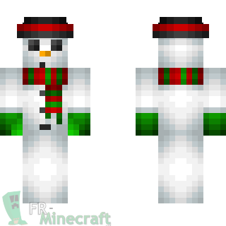 Aperçu de la skin Minecraft Bonhomme de neige