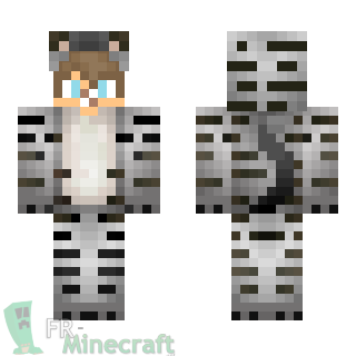 Aperçu de la skin Minecraft Garçon déguisé en tigre blanc