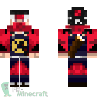 Aperçu de la skin Minecraft Arché Samouraï rouge