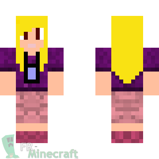 Aperçu de la skin Minecraft Fille blonde 