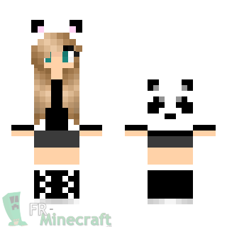 Aperçu de la skin Minecraft Fille panda