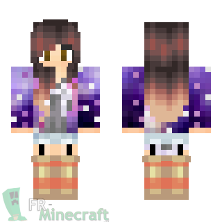 Aperçu de la skin Minecraft Fille de l'espace