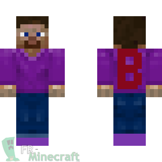 Aperçu de la skin Minecraft Monsieur en Pull Violet