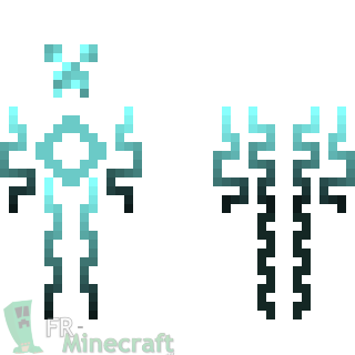 Aperçu de la skin Minecraft Creeper Tron invisible