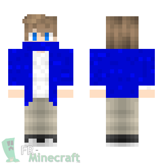 Aperçu de la skin Minecraft Garçon en bleu