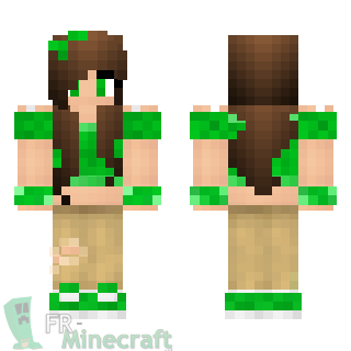 Aperçu de la skin Minecraft Fille en vert