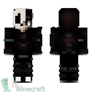 Aperçu de la skin Minecraft Garçon en noir avec un Masque