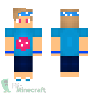 Aperçu de la skin Minecraft Mec avec un bandeau