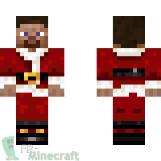 Aperçu de la skin Minecraft Steve en Père Noël